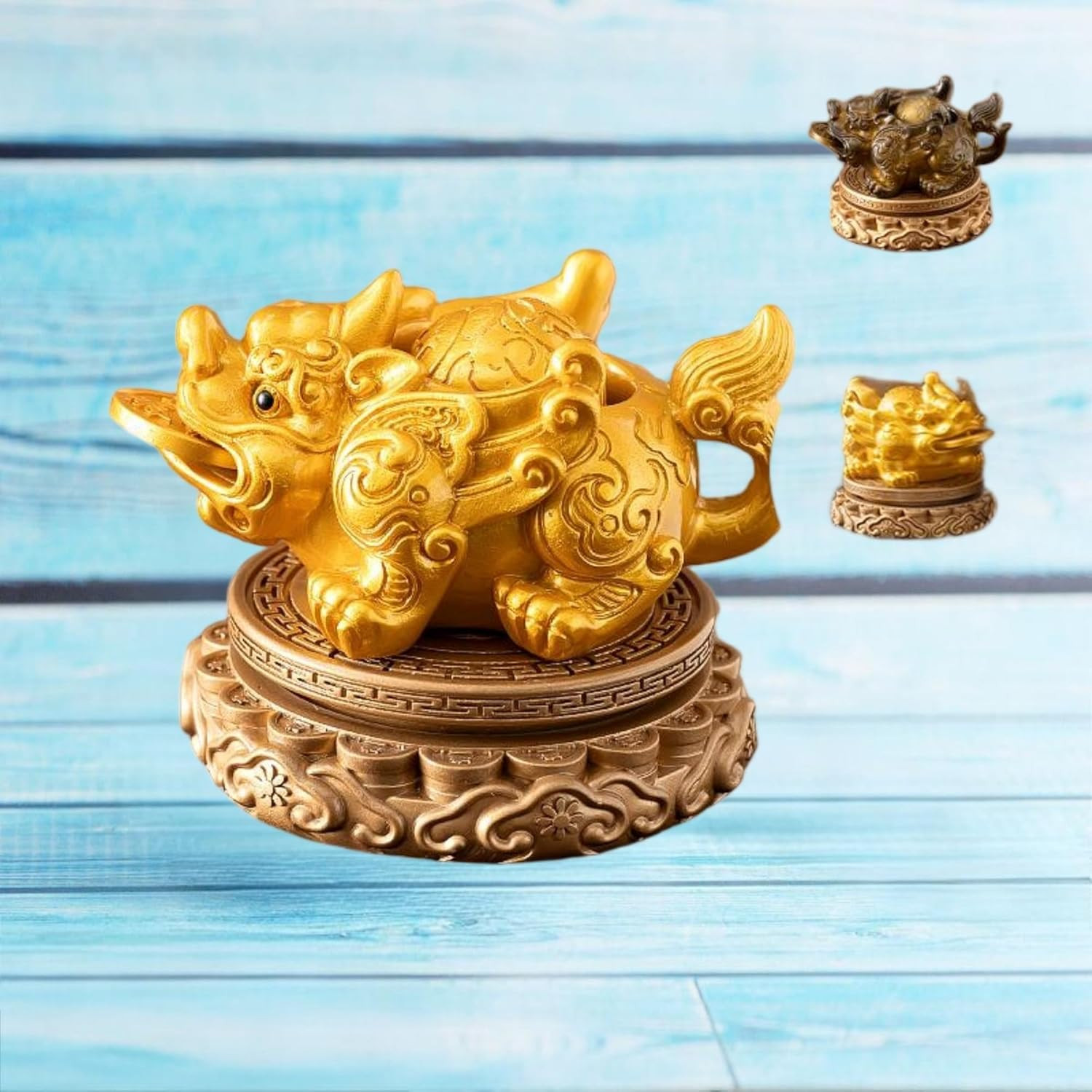 貔貅变色茶宠 Tea Pet Kung Fu Tea Set Acessories 摆件精品可养茶玩 Ceramic Kung Fu Tea Set Tea Cup 茶具茶桌招财茶养高端茶盘茶台装饰 - 1619